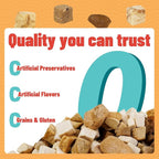 Just Try 16OZ Freeze-Dried Dog Teats Mix for Dogs & Cats - Chicken, Duck, Salmon, Cod, Liver & Heart - Grain-Free, Training & Treats