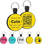 MYLUCKYTAG QR Code Silicone Dog & Cat ID Tag, Engraved, Durable, Digital, Quiet, Online Pet Profile, Email Alerts