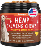 Advanced Calming Chews for Dogs, Dog Calming Chews - Anxiety Relief Treats and Bites for Dogs - Separation, Barking, Thunder, Noise, Stress, Pet Supplement, All Ages & Sizes - (Lamb 120 Ct)