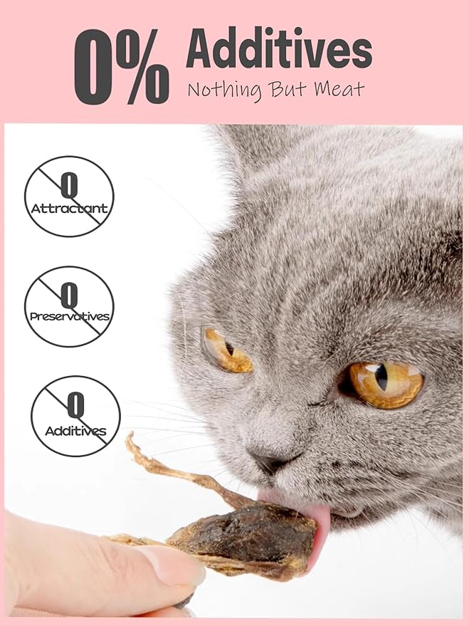 7 OZ Freeze Dried Little Quail Treats for Dogs Cats, High Protein Raw Dog Food, Single Fresh Ingredient Treats, Rawhide Free