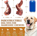 Dog Chew Toys for Aggressive Chewers: 2 Pack Indestructible &ToughToys for Aggressive Chewers-Dog Bones Nylon Toys for Small, Medium, Large Breeds-Super Chewer Toys to Keep Them Busy