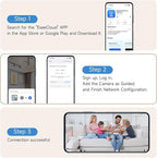 2K Baby Monitor with Phone App, 360° Pan-Tilt Indoor Camera for Home Security, AI Human/Pet Detection, Night Vision, 2-Way Audio, WiFi 2.4G/5G, SD/Cloud Storage, Compatible with Alexa
