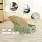 MECOOL Cat Scratching Board，5PC Cat Scratch Pad with Box，Reversible Corrugated Cat Scratcher Cardboard and Lounge Bed for Indoor Cats, Catnip