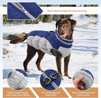 Dog Jackets for Medium Dogs,Medium Dog Coat,Warm Pet Winter Coat Zip Up Back,Waterproof Dogs Jacket with D-Ring,Pet Cold Weather Coats with Fleece Lined, Snowsuit Pug Boston Terrier,Blue,M