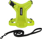 Voyager Escape-Proof Step-in Lock Cat Harness & 5ft Neoprene-Handle Leash Set All-Weather Mesh with Reflective Stitching for Small to Large Cats by Best Pet Supplies, Lime Green, XS