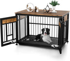 Heavy Duty Dog Crate Furniture for Large Dogs, Decorative Pet House End Table, 42inch Large Wooden Cage Kennel Furniture Indoor for Medium Dog