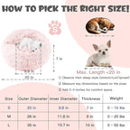 Himax Dog Beds for Small Dogs&Cats, Comfort Dogs Beds with Blanket Attached, Calming Anti-Anxiety Fluffy Dog Bed Washable (20"/26"/35") Pink