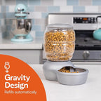 Petmate Replendish Gravity Feeder, 5 lb, Blue, Made in USA