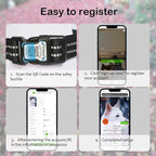 Reflective Dog Collar with Apple AirTag Holder & QR Code Pet ID Tag,Soft Nylon Adjustable Dog Tracker Collar with Safety Lock for Medium Dogs(Black, M)