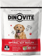 Dinovite Probiotic Supplement for Dogs - Omega 3 - Hot Spot Relief - Skin & Coat Supplement - 30 Day Supply (30 Day Supply, Large Dogs (45+ lbs))