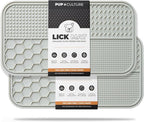 Pup Culture Dog Lick Mat for Dogs (2 Pack), Feeding Pad for Anxious Pets Plus 4 Different Puzzles for Mental Stimulation for Dogs - Supports Mental, Dental, and Digestive Health - Heavy Duty