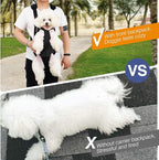 Pawaboo Pet Carrier Backpack, Adjustable Pet Front Cat Dog Carrier Backpack Travel Bag, Legs Out, Easy-Fit for Traveling Hiking Camping for Small Medium Dogs Cats Puppies, Large, Black