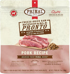 Primal Freeze Dried Dog Food, Pronto Mini Nuggets, Pork; Scoop & Serve, Complete & Balanced Meal; Also Use As Topper or Treat; Premium, Healthy, Grain Free, High Protein Raw Dog Food (25 oz)