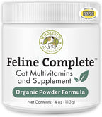 Wholistic Pet Organics Feline Complete - 4 Oz - Multivitamin & Probiotic Powder for Cats - Natural Cat Food & Digestive Support