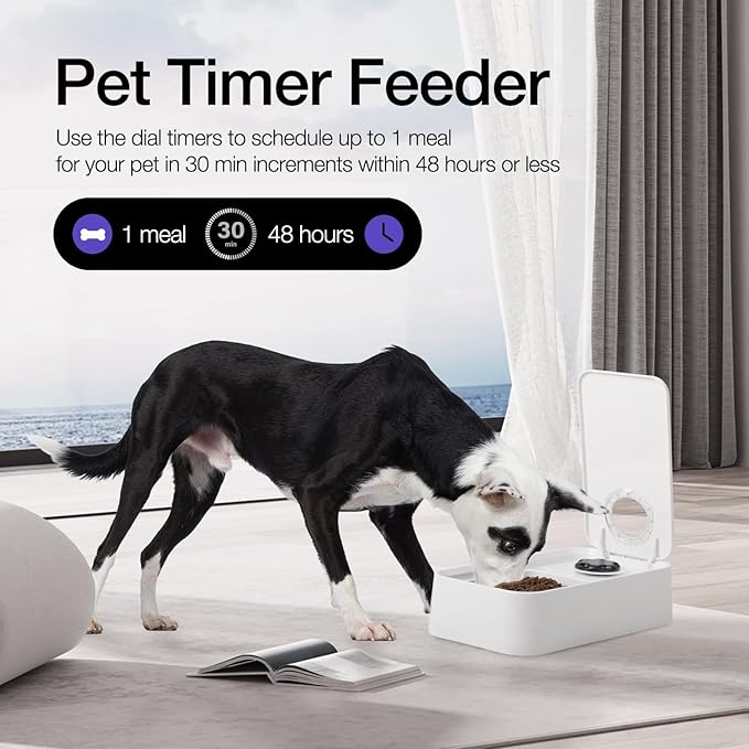 ALL FOR PAWS Automatic Cat Feeder Wet Food Dispenser - 1 Cup Compartment, 300ml Capacity Each, Includes Ice Pack, Dishwasher Safe Removable Trays (1 Meal)