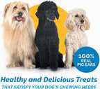 Pig Ears for Dogs, 100% Natural Long Lasting Pork Dog Chews, Ideal for All Chewers, Delicious and Healthy Dog Treats, Half Pig Ears (One Pack of 30)