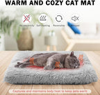 SCENEREAL Self Warming Cat Bed, Heated Cat Bed Mat for Cats Small Dogs, 2 in 1 Soft Plush, Washable Pet Pad for Indoor Outdoor Kitten Puppy