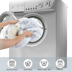 Calming Cat Beds, Fluffy Plush Round Cat Cave Washable, Cozy Warming Anti-Slip Small Dog Bed for Puppy and Kitten, Soft Anti Anxiety Pet Nest (28×28 inch, Grey)