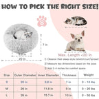 Himax Dog Beds for Small Dogs, Donut Dogs Bed with Blanket Attached, Calming Dog Bed Washable (20"/26"/35") Light Grey for Puppy