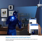 Hiseeu 2K Wireless Security Camera System, 10CH NVR Kit,8Pcs 3MP WiFi Surveillance Cameras for Home Indoor/Outdoor Use,Night Vision,Waterproof, Motion Detection, 3TB Hard Drive and DC Power Included