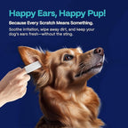 DOCO Dog Ear Cleaner Wipes Finger Cleaning Kit for Dogs & Cats Eucalyptus, Chamomile & Aloe Cat Ear Cleaner Soothes, Deodorizes & Helps Itchy Ears – 100 Count