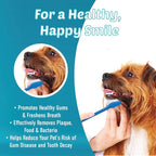 Dog Toothbrush Set, Professional Dogs and Cat Grooming Supplies, Best Soft Bristle Toothbrush, Pack of 2 Double Sided Toothbrushes for Large and Small Pet Teeth