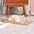 FUKUMARU Cat Scratcher Mat, 23.6 X 15.7 Inch Natural Sisal Cat Scratch Mats, Horizontal Cat Floor Scratching Pad Rug with Sticky Tapes, Protect Couch and Carpets
