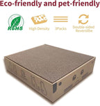 Cat Scratching Board Set (3-Pack) – Durable & Eco-Friendly Cat Scratcher Pads for Indoor Cats, Double-Sided Corrugated Cardboard, Non-Toxic, Cat Scratch Pads for Scratching & Resting