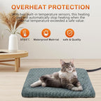 GASUR Heated Dog Bed, Waterproof Electric Dog Cat Heating Pad with Timer, Temperature Adjustable Heatded cat Bed for Winter,Auto Power-Off,Anti-bite Heating Pad for Dogs Cats-35''x24'', Large