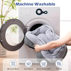 INVENHO Dog Bed for Small Dogs - Washable, Orthopedic, Calming & Warming - Durable Pet Bed with Anti-Slip Bottom (25"x21"x8")