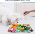 Snuffle Mat for Dogs Cats Rabbits, Pet Treats Feeding Mat, 15.4 x 15.4 inch for Small & Medium, Felt Wool Dog Sniff Mats for Slow Feed, Rabbit Foraging Mats, Relieve Anxiety, with Anti-Slip Bottom