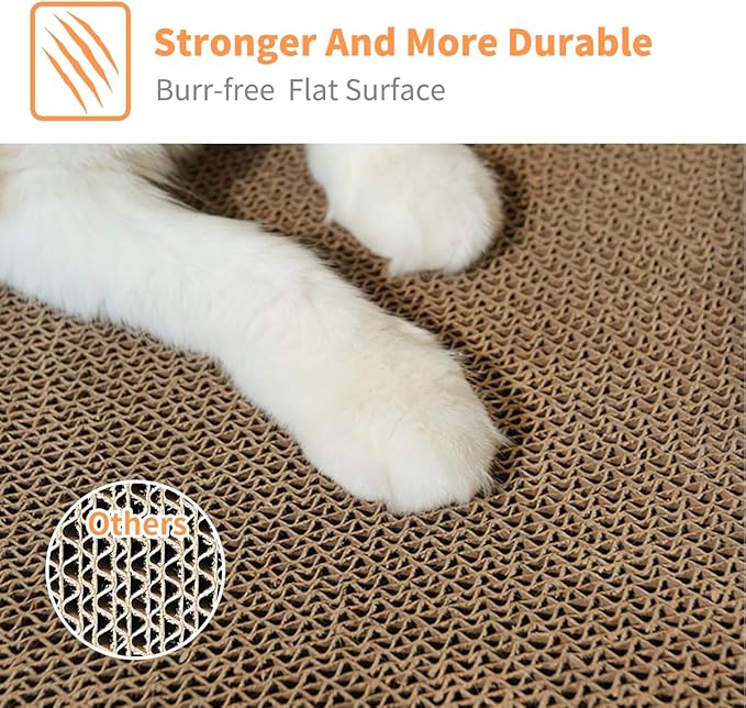 AGYM Cat Scratcher, 5 Packs in 1 Cardboard Box Cat Scratching Pad for Indoor Cats and Kitten, Cat Scratch Pad to Protect Furniture, Large Size