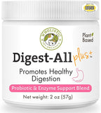 Wholistic Pet Organics Probiotics for Dogs with Digestive Enzymes & Prebiotic Fiber - 2 Oz - Daily Cat & Dog Probiotics for Digestive Health, Anti Diarrhea & Gut Support - Natural Powder Supplement