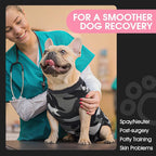 FUAMEY Dog Recovery Suit Male,Dogs Surgery Neuter Suits Puppy Spay Shirts for Female Protect Dog's Skin Anti Licking Abdominal Wounds Doggie Onesie Pet Bodysuit Alternative to Cone Grey Camouflage XL