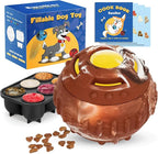 Dog Distraction Toy - Dog Toys to Keep Them Busy to Reduce Anxiety, Medium Chew Toy Ball Treat Dispenser with Freezable Fillable Treats Tray Mold for Aggressive Chewer, 4-IN-1 Mentally Stimulating Toy