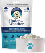 Under the Weather Bland Diet for Dogs | Easy to Digest for Sick Dogs | Always Be Ready | Contains Electrolytes - All Natural Freeze Dried 100% Human Grade Meats | 1 Pack - Chicken, Rice - 6oz