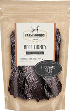 Farm Hounds - Beef Kidney - Premium Natural Beef Kidney Jerky For Dogs - Made From 100% Humanely Raised Cattle - Organ Treat - Great For Training & Treats - No Added Fillers - Made in USA -4oz -1 Pack