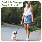 Soft Small Dog Crate - 24 inch Portable Travel Puppy Crate for Small Pets or 2 Cats, Collapsible Pet Carrier with 4 Mesh Doors, Car Kennel for Dogs with Handle for Indoor and Outdoor, Green