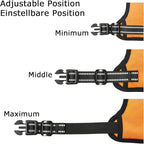 HEELE Dog Harness Harness for Small Dogs No Pull Dog Vest Harness for Small Dog with Soft Padded Handle Reflective for Outdoor Training, Orange, S