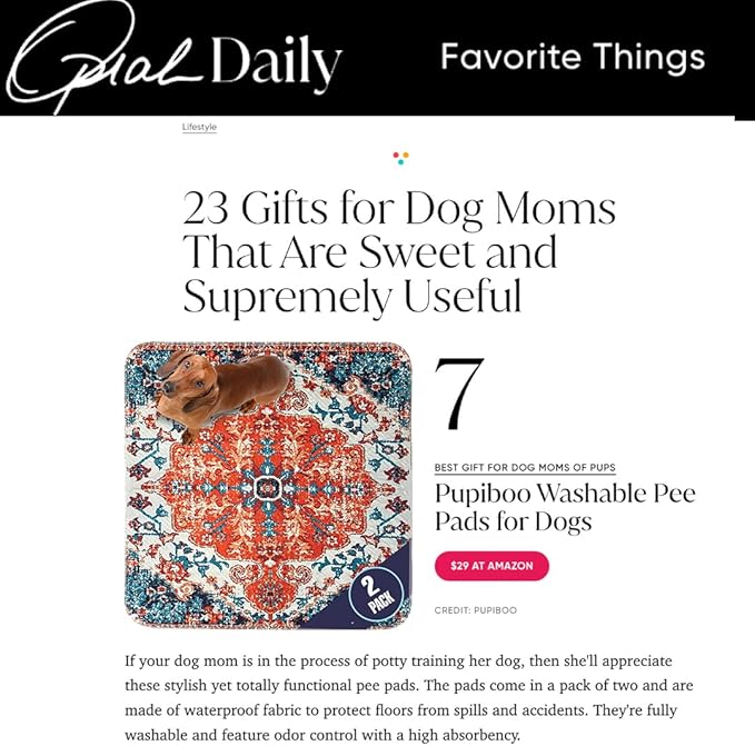 PUPIBOO Washable Pee Pads for Dogs and Cats - Super Absorbent Reusable Puppy Training Pads - 100% Waterproof, Leak-Proof & Non-Slip Whelping Pads for Pet Housebreaking