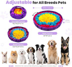 PETCARE Snuffle Mat for Dogs Adjustable Slow Feeder Bowl Interactive Enrichment Puzzle Toys for Small Medium Large Breed Dogs Cats Puppy Sniff Foraging Mats Mental Stimulation Treat Game, 19*19 inch