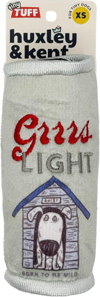 Huxley & Kent Funny Dog Toy w/Squeaker – Power Plush Squeaky Dog Toys for Small Dogs – Durable Small Stuffed Animal for Indoor Play & Fetch - Tiny Tuff Grrrs Light