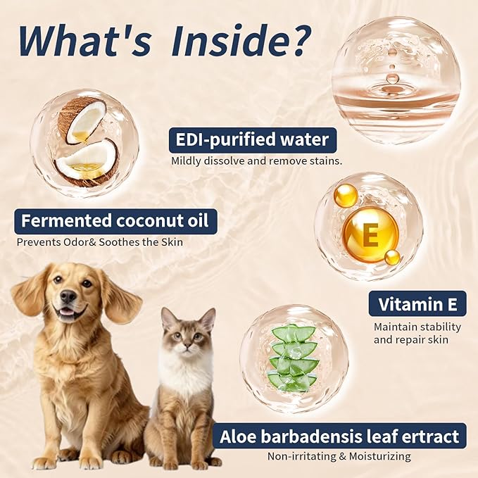 MIOSSZI Dog Ear Cleaner - Finger Wipes for Dogs & Cats Ear Wipes for Itch Relief Remove Wax & Odor, Dog Teeth Cleaning Wipes-Dog Ear Finger Wipes 50ct