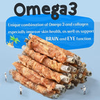 ASMPET Dog Treats Chews, Chicken Wrapped Cod Skin Sticks, Rawhide Free Cod Skin Treats for Dogs, 10.6 oz