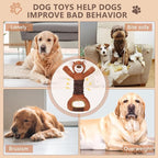 Squeaky Dog Toys - Plush Tug of War with Crinkle Paper, Interactive Pull Toy for Puppies to Large Dogs