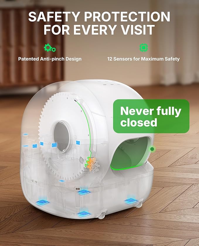 PETKIT 2025 Purobot Max Pro 2 AI-Camera Self Cleaning Cat Litter Box, Extra Large Opening 210° Wide Angle Lens Cat Facial Recognition Automatic Litter Box with 5G WiFi App Control Odor-Free