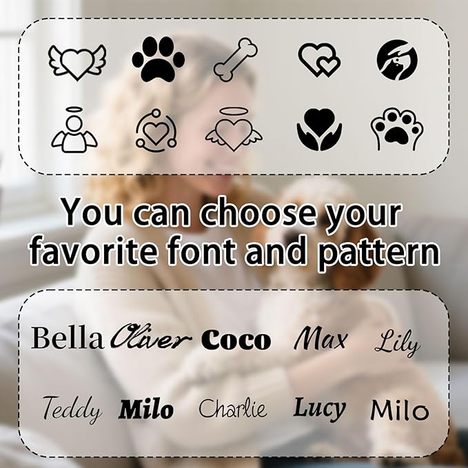 Personalized Pet Fur Keepsake Bottle, Heart Shape Custom Name Engraved Glass Dog Hair Keepsake, Pet Hair Memorial Vials for Dog/Cat Hair & Ashes, Sympathy Gift for Pet