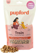 Pupford Freeze Dried Training Treats for Dogs & Puppies, 240+ Four Ingredient Bites (Duck & Veggies, 5 oz)