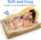 Washable Orthopedic Large Dog Bed - XL Large Dog Bed with Removable Bolsters Cover Foam Support Big Dogs Beds Non-Slip Bottom & Waterproof Pet Beds