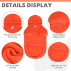 KOOLTAIL Basic Fall Dog Hoodie - Soft & Warm Dog Hoodie Sweater with Leash Hole and Pocket, Pet Winter Coat, Cold Weather Clothes Sweatshirt for Small Medium Large Dogs Puppy Cat Boys Girls,Orange XXL